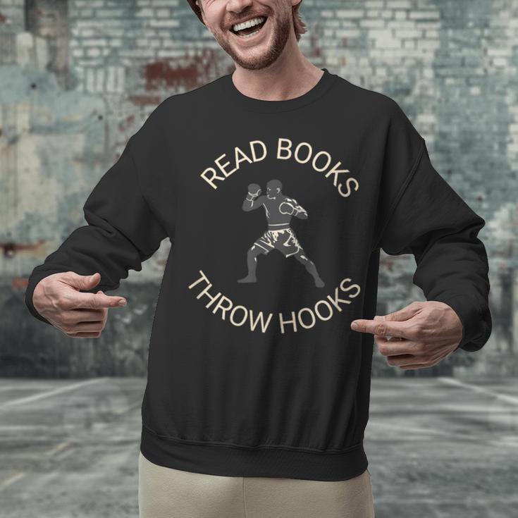Read Books Throw Hooks Boxing Literacy Shirt Unisex Sweatshirt Read Books Throw Hooks Boxing Literacy Shirt Unisex Sweatshirt