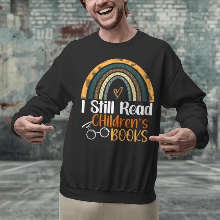 I Still Read Children's Books Rainbow Unisex Sweatshirt