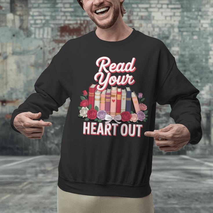 Read Your Heart Out Book Lover Reading Enthusiasts Floral Unisex Sweatshirt Read Your Heart Out Book Lover Reading Enthusiasts Floral Unisex Sweatshirt