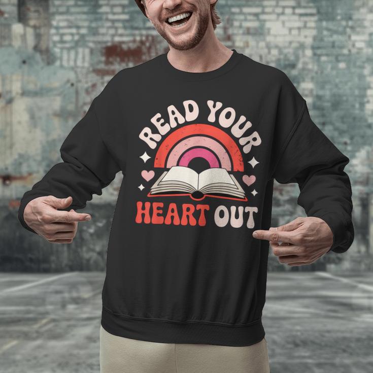 Read Your Heart Out Book Lovers Emotional Fall Vibes Unisex Sweatshirt