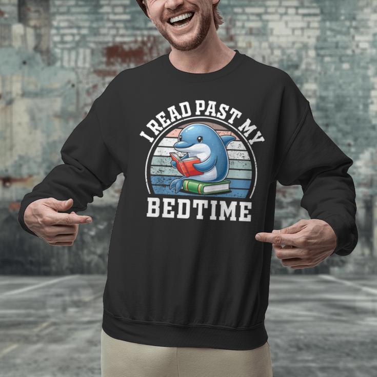 I Read Past My Bedtime Reading Dolphin Book Lover Unisex Sweatshirt I Read Past My Bedtime Reading Dolphin Book Lover Unisex Sweatshirt