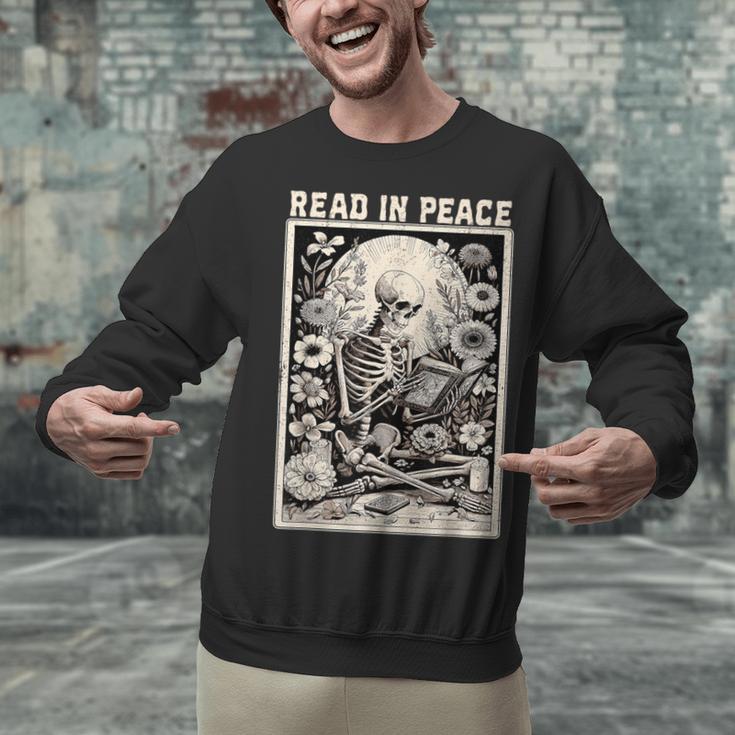Read In Peace Skeleton Book Lover Bookworm Book Unisex Sweatshirt Read In Peace Skeleton Book Lover Bookworm Book Unisex Sweatshirt