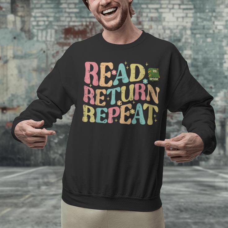 Read Return Repeat Read Reading Book Librarian Men Women Unisex Sweatshirt
