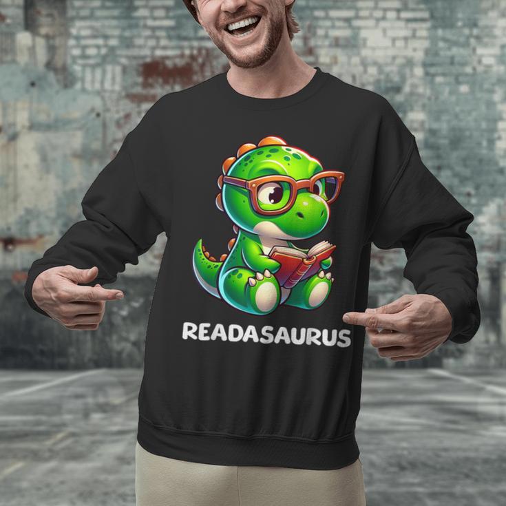 Readasaurus Reading Dinosaur Book Reader Bookworm Unisex Sweatshirt