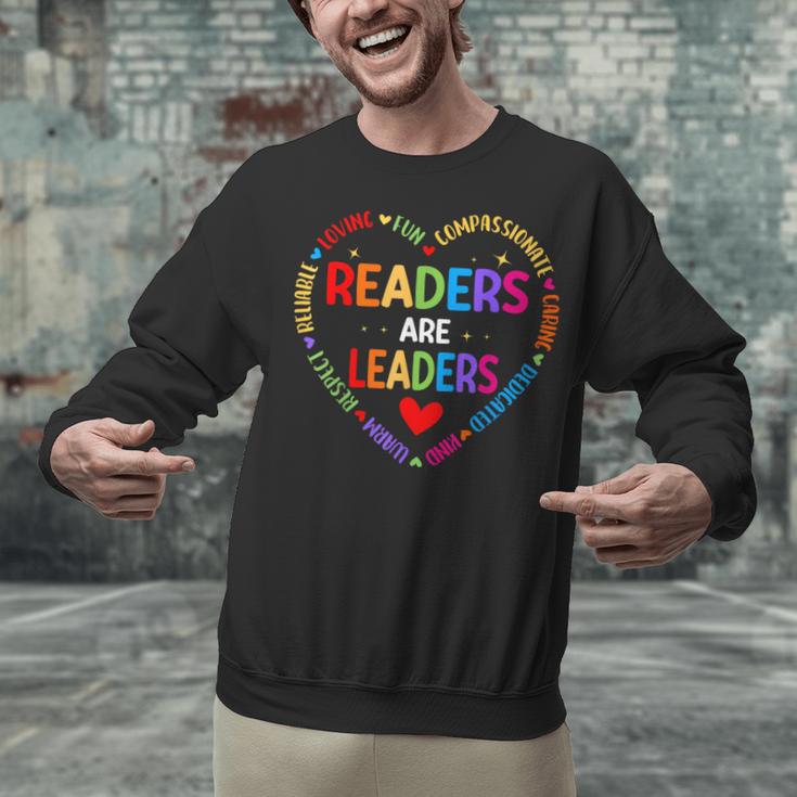 Readers Are Leaders Reading Teacher Women Kids Book Lovers Unisex Sweatshirt