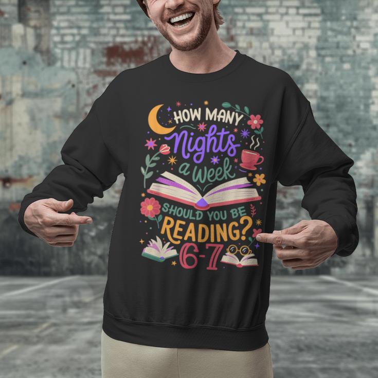 Reading 6 7 Meme Six Seven Cozy Book Lover Teacher Unisex Sweatshirt