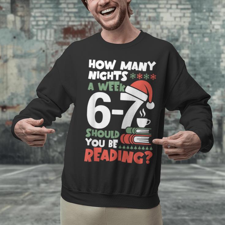 Reading 67 Meme English Teacher Christmas Book Lover Unisex Sweatshirt