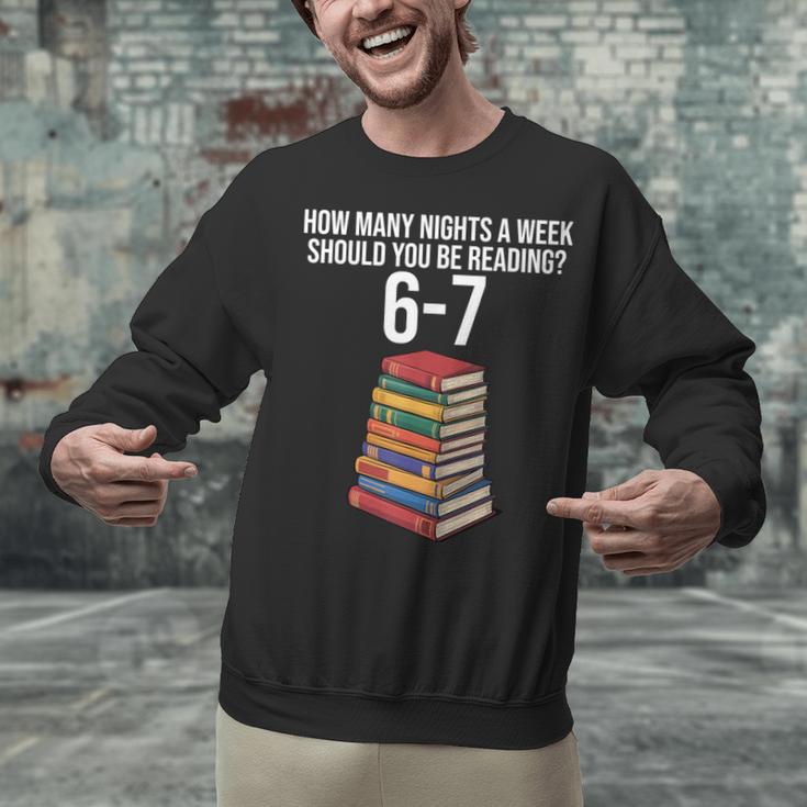 Reading Book Teacher 67 Six Seven Meme Unisex Sweatshirt