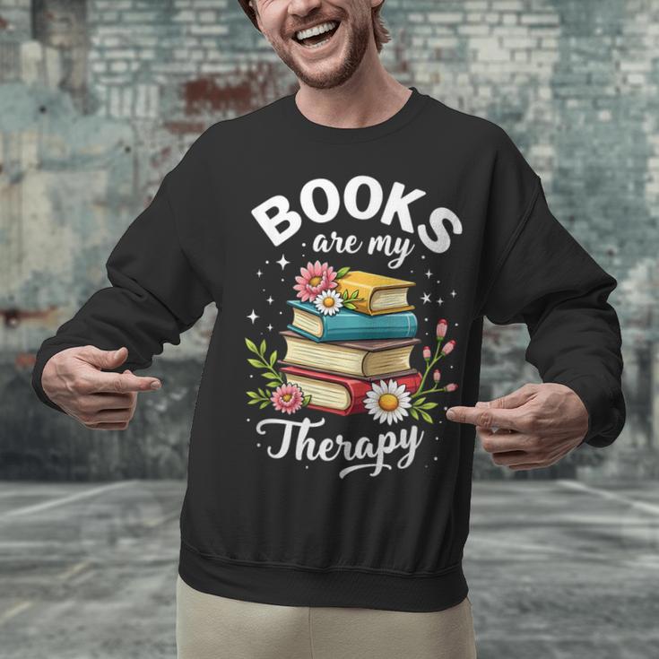 Reading Books Are My Therapy Unisex Sweatshirt