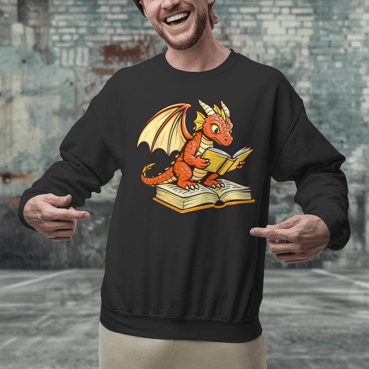 Reading Dragon Book Lover Bookworm Reader Unisex Sweatshirt Reading Dragon Book Lover Bookworm Reader Unisex Sweatshirt