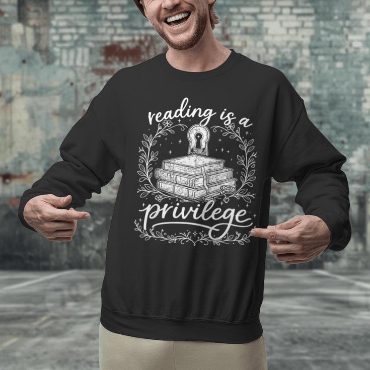 Reading Is A Privilege Vintage Reading Lover Books Unisex Sweatshirt