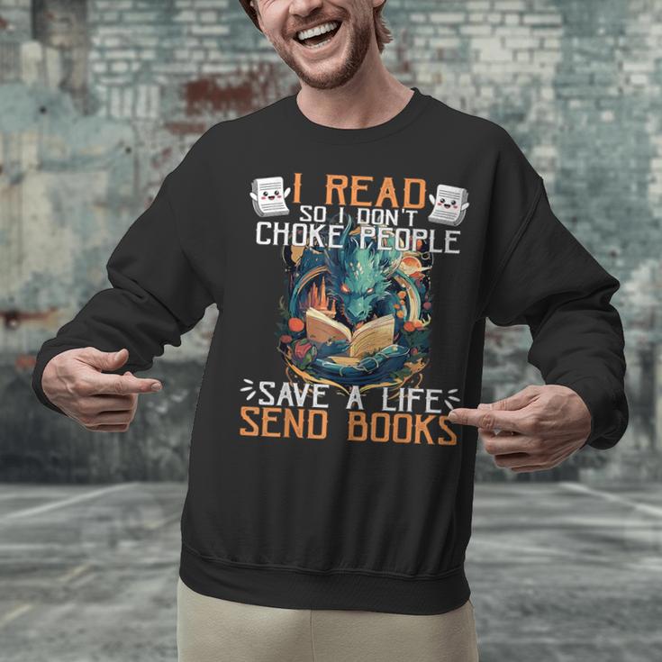 Reading Readers I Read Send Books Dragon Bookworm Tee Unisex Sweatshirt