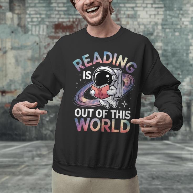 Reading Is Out Of This World Space Book Lover Unisex Sweatshirt