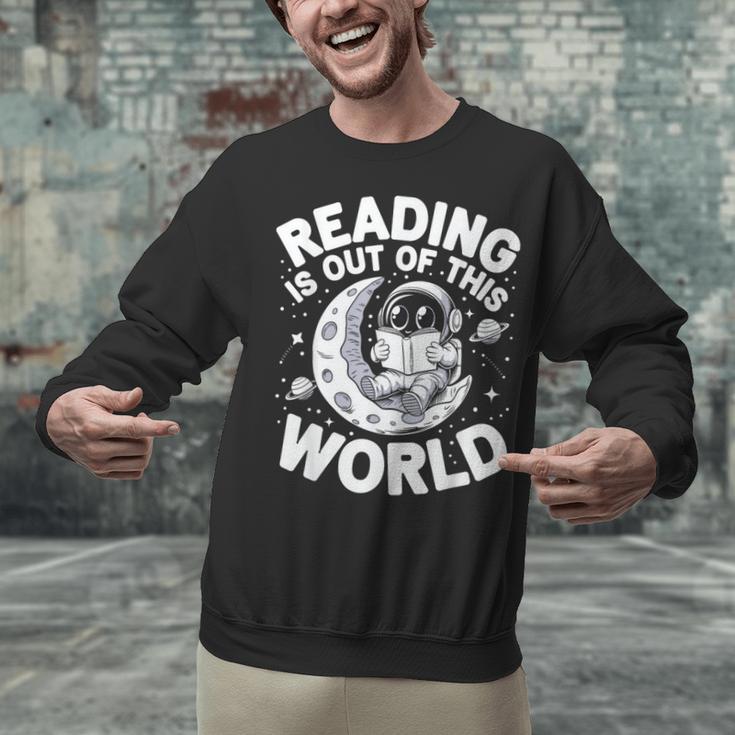 Reading Is Out Of This World Space Books Lover Unisex Sweatshirt