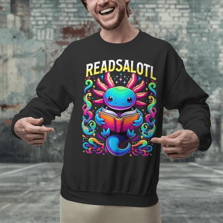 Readsalotl Axolotl Book Lovers Axolotls Unisex Sweatshirt Readsalotl Axolotl Book Lovers Axolotls Unisex Sweatshirt