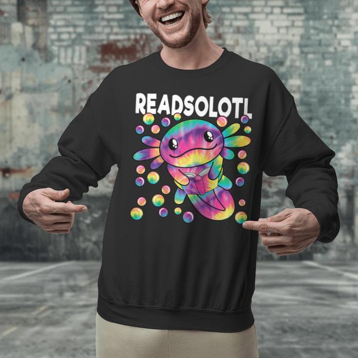 Readsolotl Cute Axolotl Book Lover Reading Women Girls Unisex Sweatshirt
