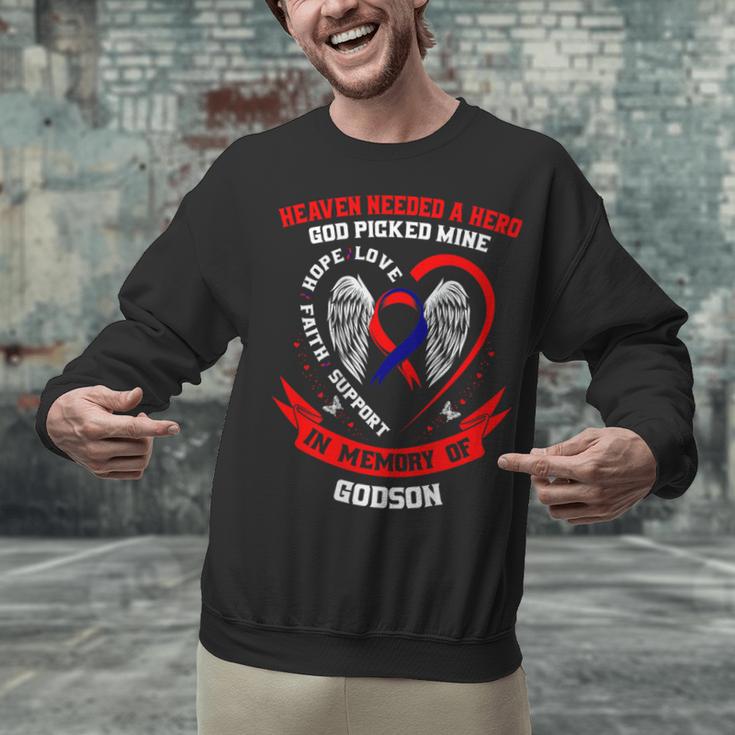 Red CHD Heart Disease Awareness Shirts In Memory Of Godson Unisex Sweatshirt