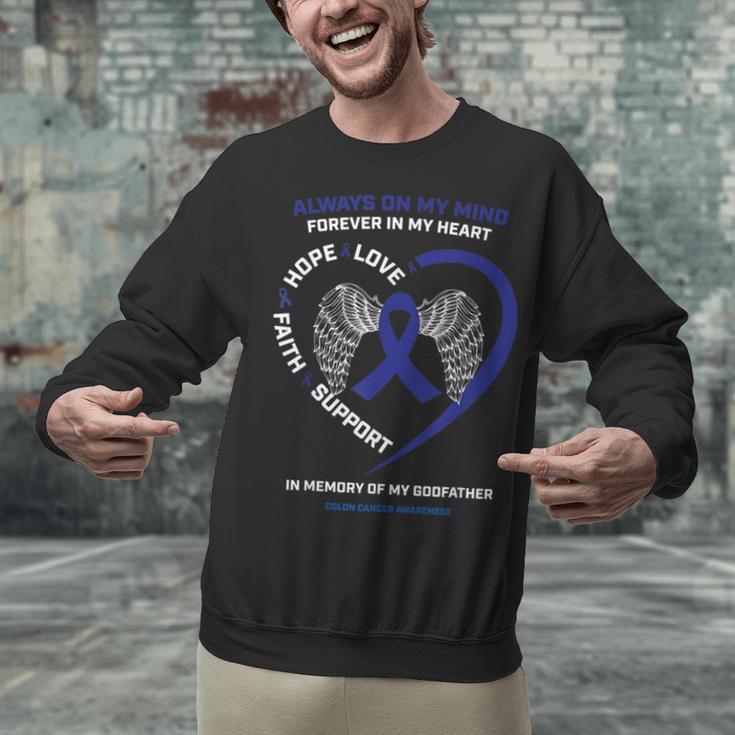 Remembrance In Memory Of My Godfather Colon Cancer Awareness Unisex Sweatshirt