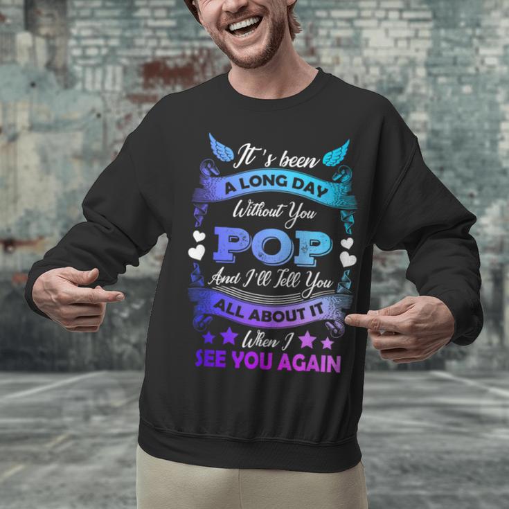 Remembrance Of Pop Memory Of My Grandpa In Heaven Unisex Sweatshirt