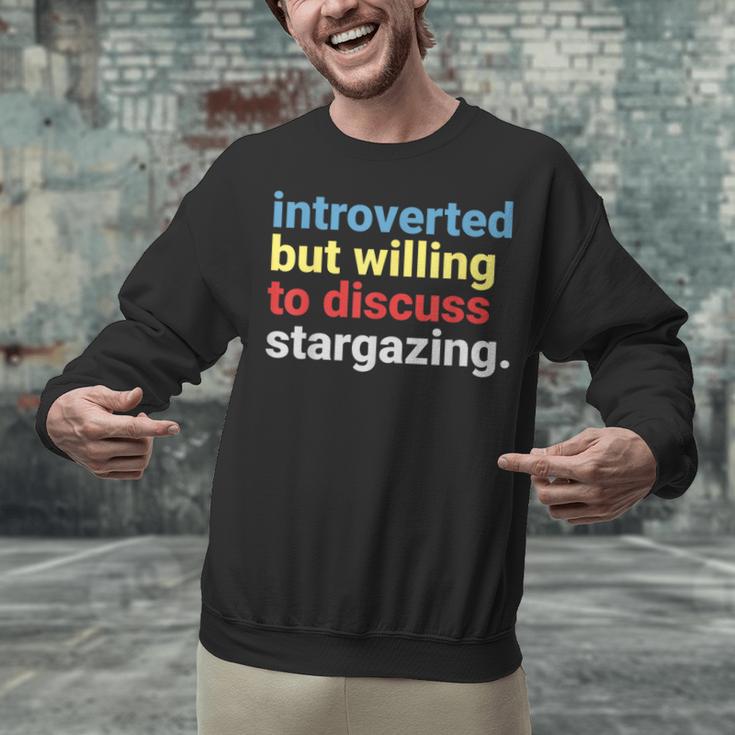 Retro Introverted But Willing Stargazing Lover Unisex Sweatshirt