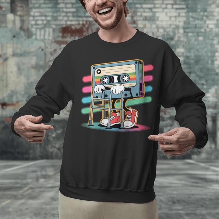Retro Old Cassette Tape Cartoon With Walker Nostalgia Unisex Sweatshirt Retro Old Cassette Tape Cartoon With Walker Nostalgia Unisex Sweatshirt