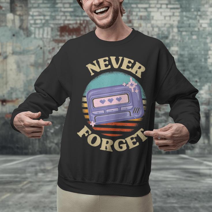 Retro Pager Never Forget Nostalgia Vintage Unisex Sweatshirt