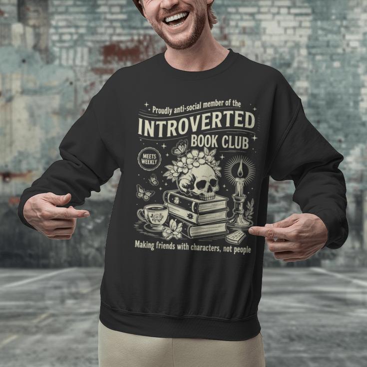 Retro Proud Anti Social Member Of Introverted Book Club Unisex Sweatshirt
