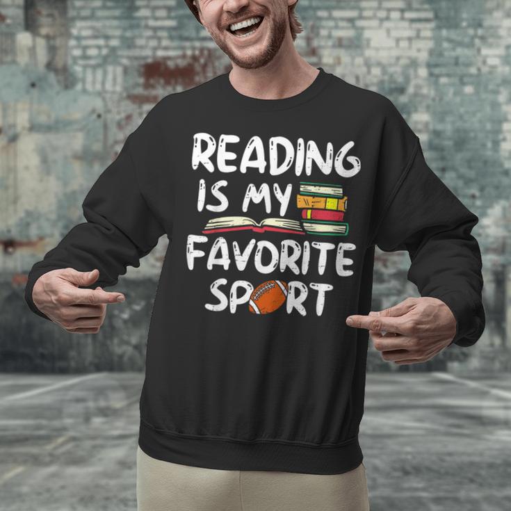Retro Reading Is My Favorite Sport Football World Book Day Unisex Sweatshirt