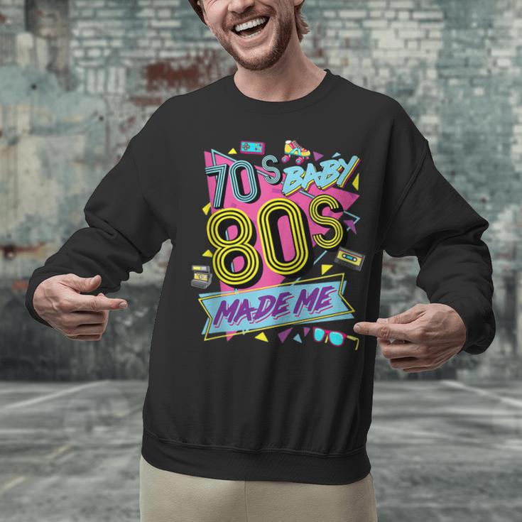 Retro Vintage 70's Baby 80's Made Me Nostalgia Classic Unisex Sweatshirt