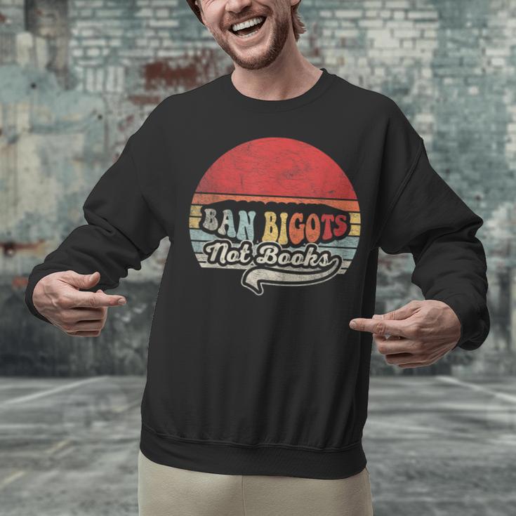 Retro Vintage Ban Bigots Not Books Shirt Free Banned Books Unisex Sweatshirt