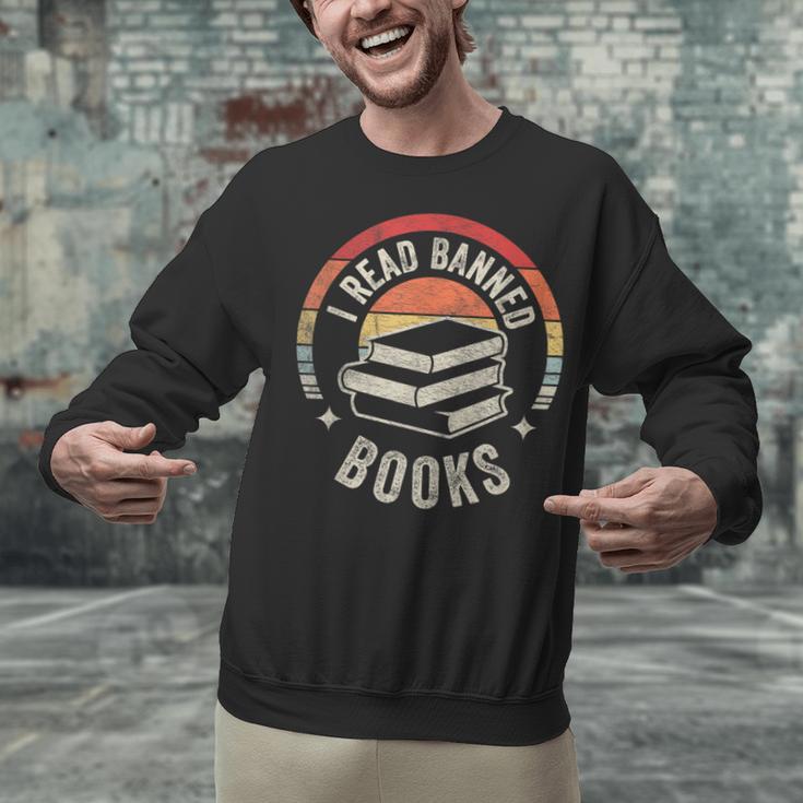 Retro Vintage Banned Books Shirt I Read Banned Books Unisex Sweatshirt