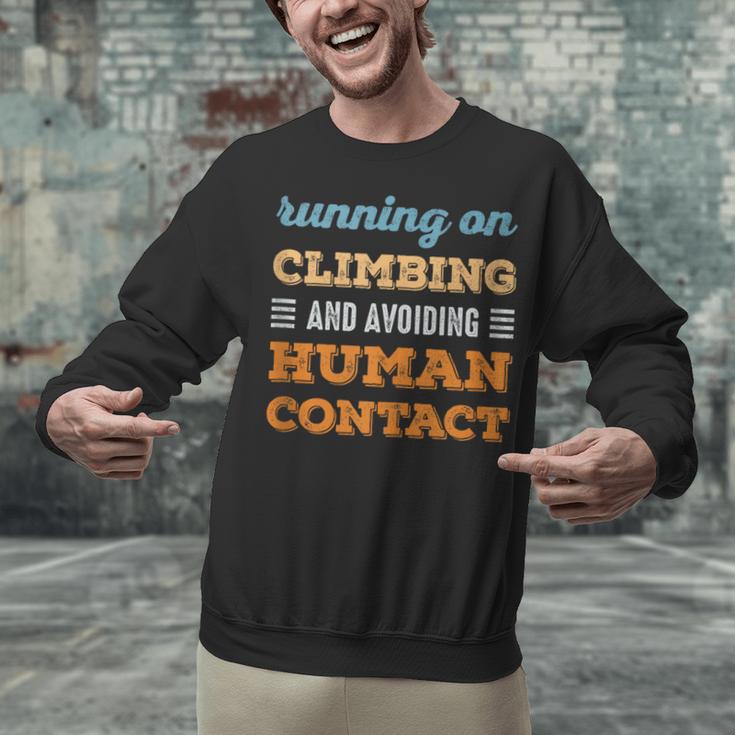 Running On Climbing Social Introvert Humor Vintage Unisex Sweatshirt Running On Climbing Social Introvert Humor Vintage Unisex Sweatshirt