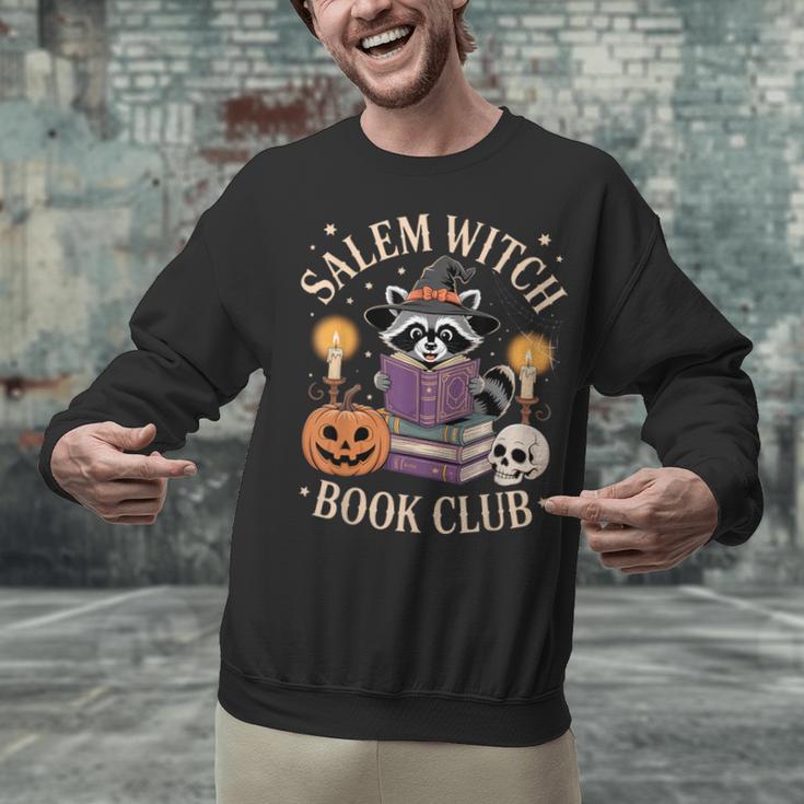 Salem Witch Book Club Bookish Halloween Raccoon Witchcraft Unisex Sweatshirt