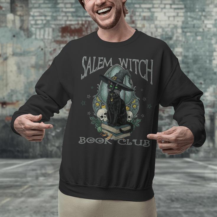 Salem Witch Book Club Cat Reading Witchy Halloween Men Unisex Sweatshirt Salem Witch Book Club Cat Reading Witchy Halloween Men Unisex Sweatshirt