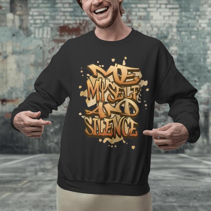 Self Care Introvert Relaxation Me Myself And Silence Retro Unisex Sweatshirt