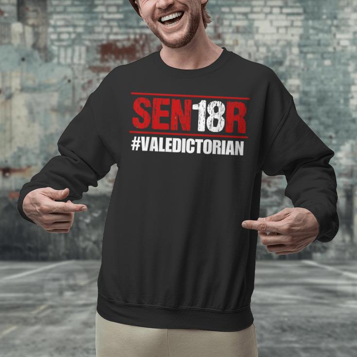 Senior 2018 Valedictorian School Colors Graduation Unisex Sweatshirt