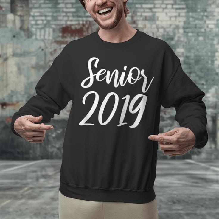 Senior 2019 Calligraphy Shirt Graduation For Adult Men Unisex Sweatshirt