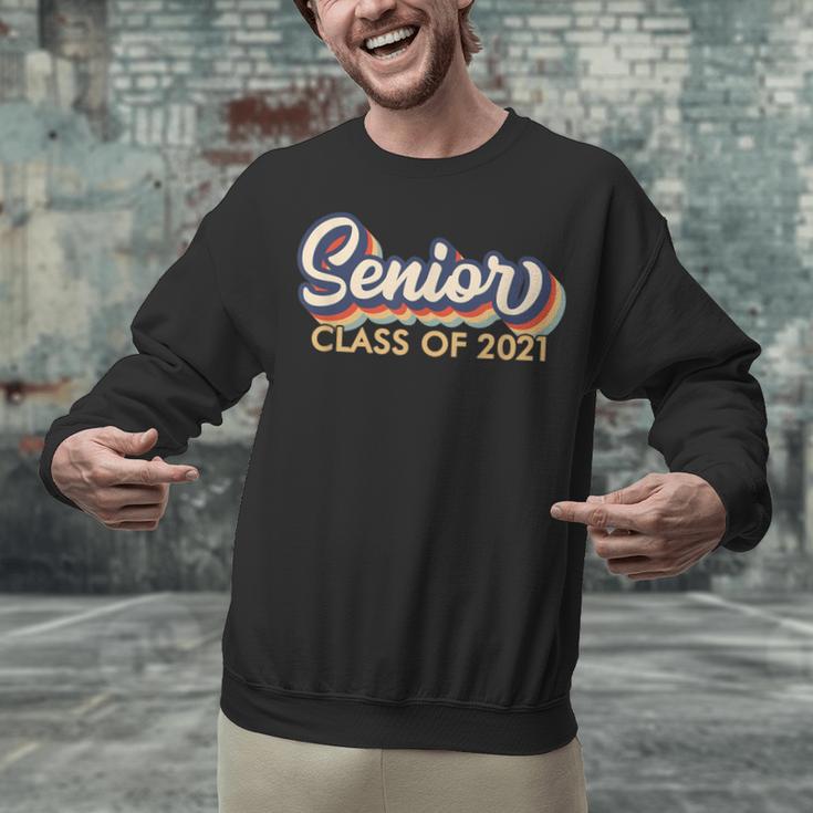 Senior 2021 Grad Shirt Retro 2021 Graduation Unisex Sweatshirt