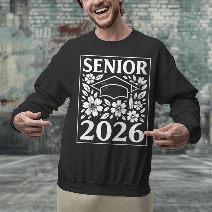 Senior 2026 Floral Flowers Class Of 2026 Graduation Kids Unisex Sweatshirt