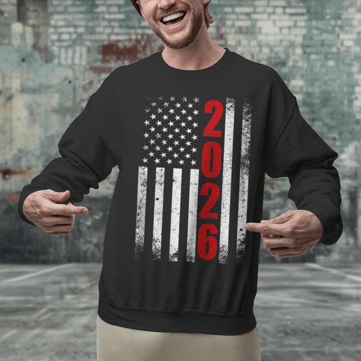 Senior Class Of 2026 Patriotic American USA Flag Graduation Unisex Sweatshirt