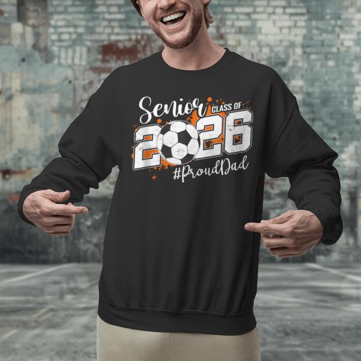Senior Dad Class Of 2026 Soccer Ball Graduation Unisex Sweatshirt