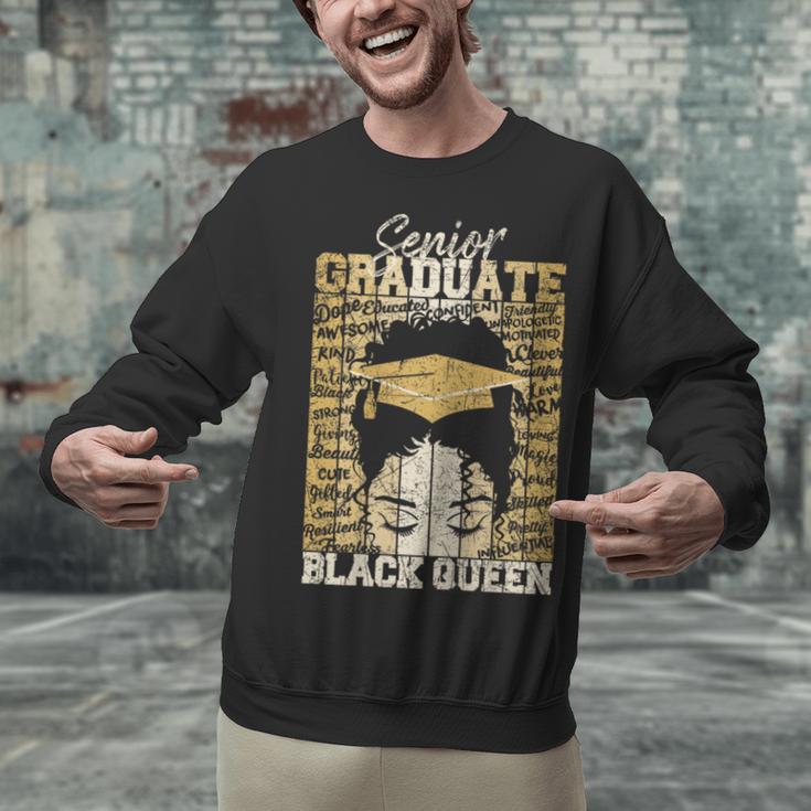 Senior Graduate 2024 Queen Graduation Educated Melanin Unisex Sweatshirt