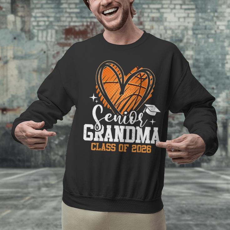 Senior Grandma Class Of 2026 Basketball Graduation Heart Unisex Sweatshirt