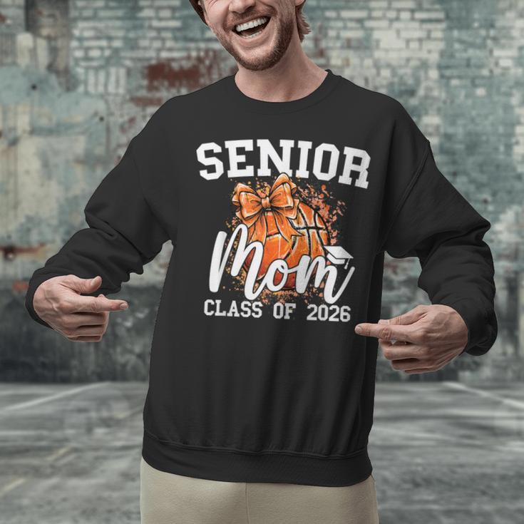 Senior Mom Class Of 2026 Coquette Bow Basketball Graduation Unisex Sweatshirt