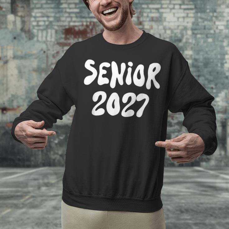 Senior Retro Class Of 2027 Graduation High School College Unisex Sweatshirt