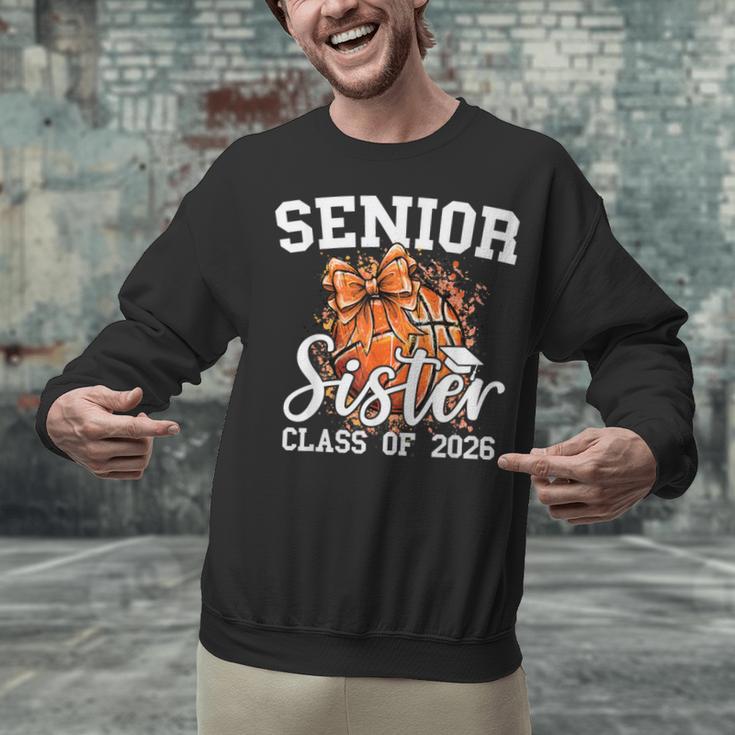 Senior Sister Class Of 2026 Coquette Basketball Graduation Unisex Sweatshirt