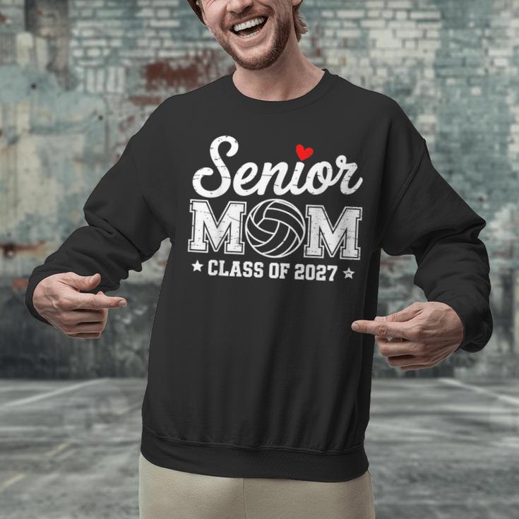 Senior Volleyball Mom Class Of 2027 Graduation Graduate Unisex Sweatshirt