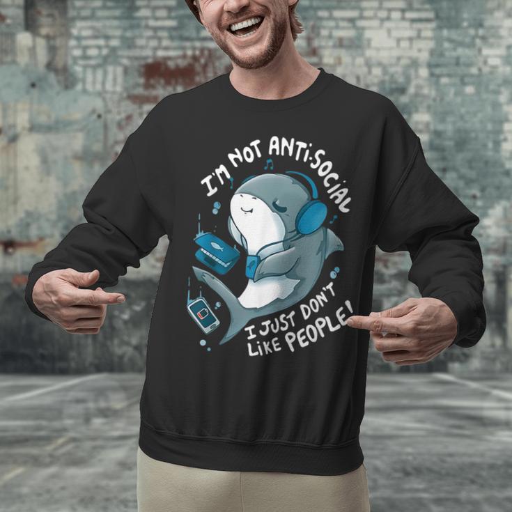 Shark Don’t Like People Antisocial Introvert Unisex Sweatshirt