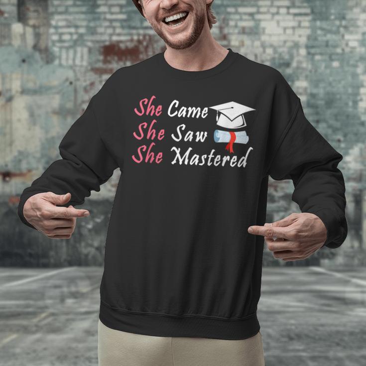 She Came She Saw She Mastered Graduation Unisex Sweatshirt