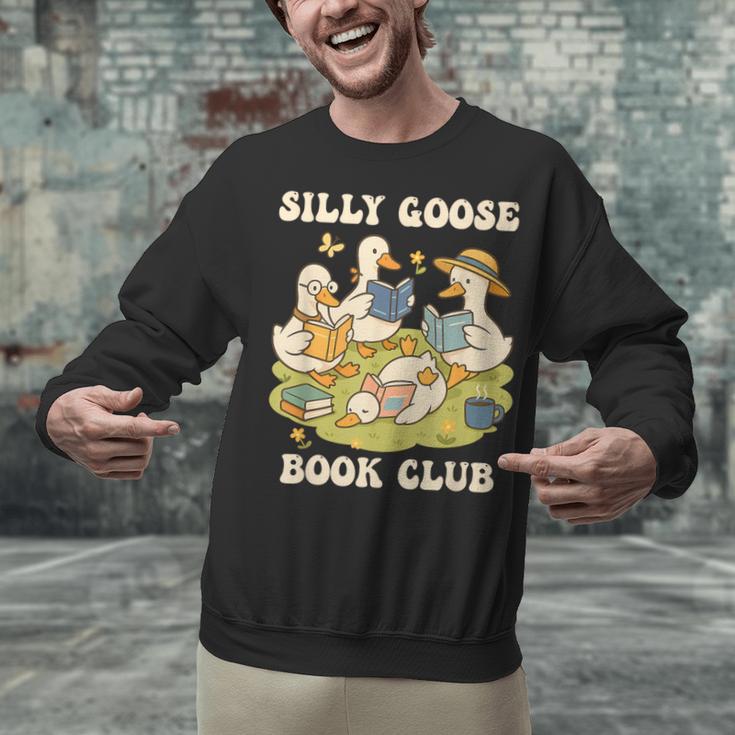 Silly-Goose Book Club Goose And Book Lovers Unisex Sweatshirt